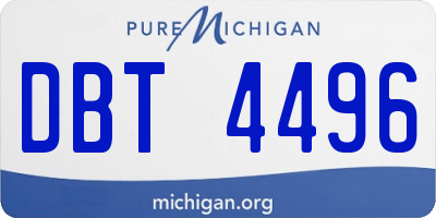 MI license plate DBT4496