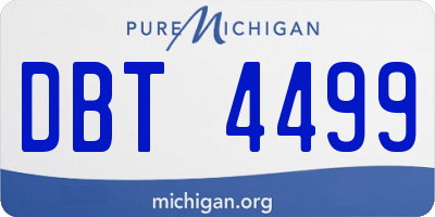 MI license plate DBT4499