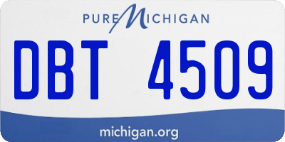 MI license plate DBT4509