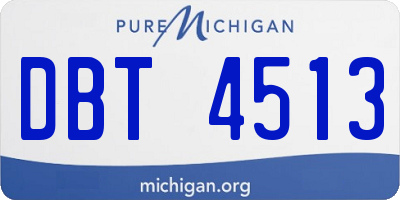 MI license plate DBT4513
