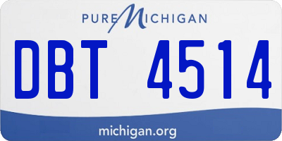 MI license plate DBT4514