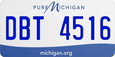 MI license plate DBT4516