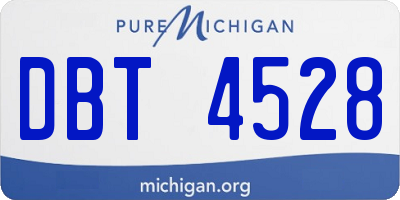MI license plate DBT4528