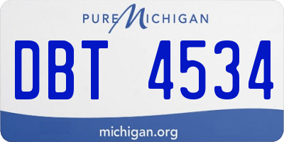 MI license plate DBT4534