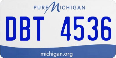 MI license plate DBT4536
