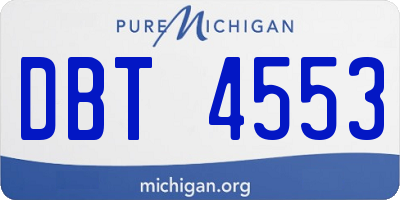 MI license plate DBT4553