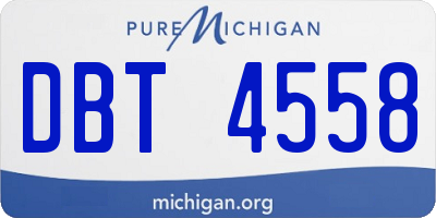 MI license plate DBT4558
