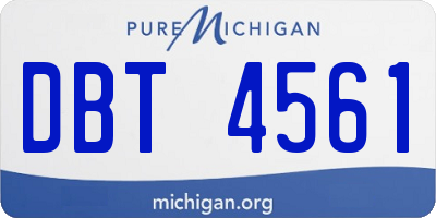 MI license plate DBT4561