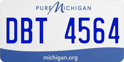 MI license plate DBT4564