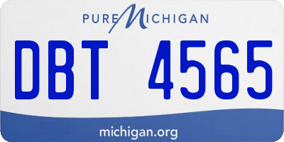 MI license plate DBT4565