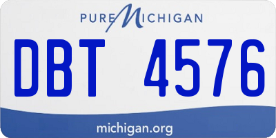 MI license plate DBT4576