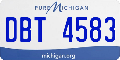 MI license plate DBT4583