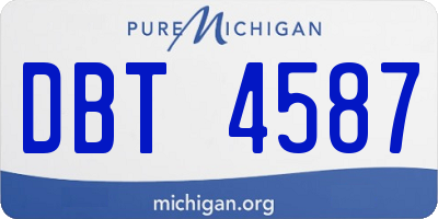 MI license plate DBT4587
