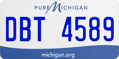 MI license plate DBT4589