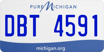 MI license plate DBT4591