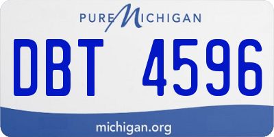 MI license plate DBT4596