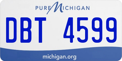 MI license plate DBT4599