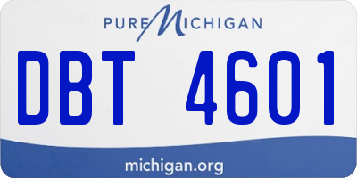 MI license plate DBT4601
