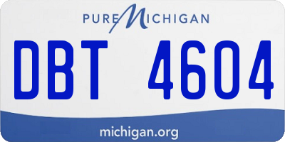 MI license plate DBT4604