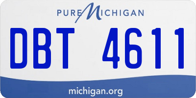 MI license plate DBT4611