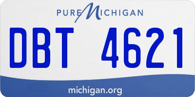 MI license plate DBT4621