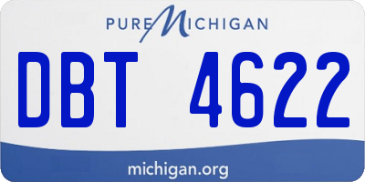 MI license plate DBT4622