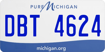 MI license plate DBT4624