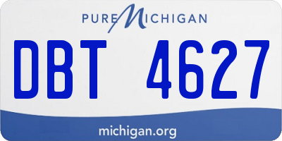 MI license plate DBT4627