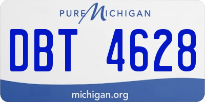 MI license plate DBT4628