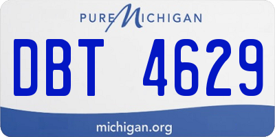 MI license plate DBT4629