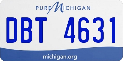 MI license plate DBT4631