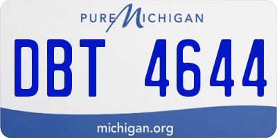 MI license plate DBT4644