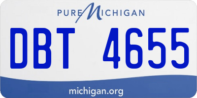 MI license plate DBT4655