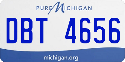 MI license plate DBT4656