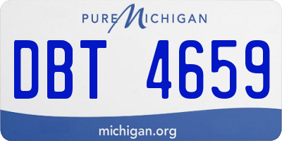 MI license plate DBT4659