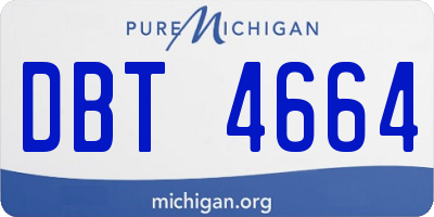 MI license plate DBT4664