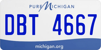 MI license plate DBT4667