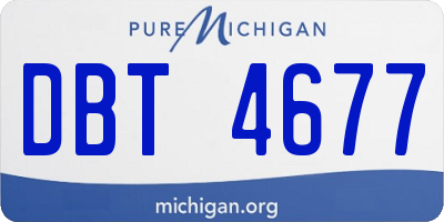 MI license plate DBT4677