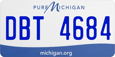 MI license plate DBT4684