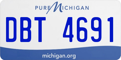 MI license plate DBT4691