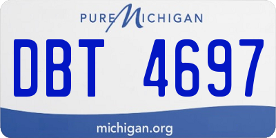 MI license plate DBT4697