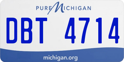 MI license plate DBT4714