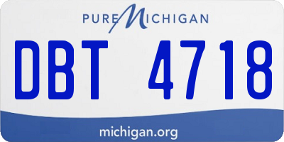 MI license plate DBT4718