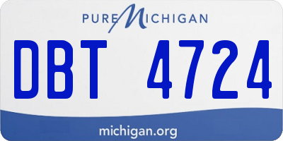 MI license plate DBT4724