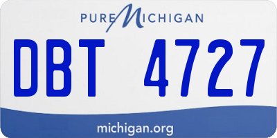 MI license plate DBT4727