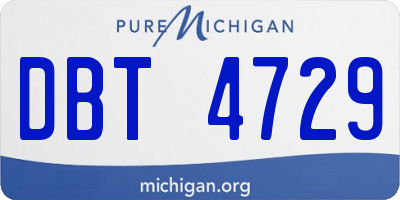 MI license plate DBT4729