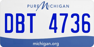 MI license plate DBT4736
