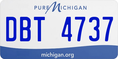 MI license plate DBT4737