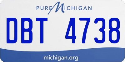 MI license plate DBT4738
