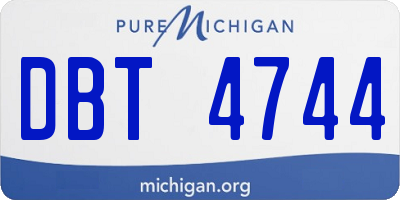 MI license plate DBT4744
